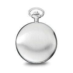 Charles Hubert Stainless Steel White Dial Pocket Watch