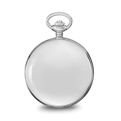 Charles Hubert Stainless Steel Skeleton Dial Pocket Watch