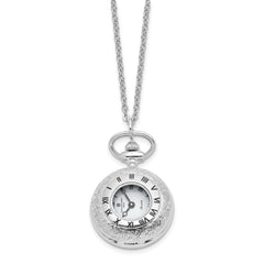 Charles Hubert Two-tone Floral Design Pendant Watch - 3