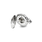 Charles Hubert Chrome-finish Stripe Design Pocket Watch
