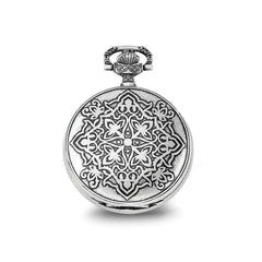 Charles Hubert Antiqued Floral Design Pocket Watch