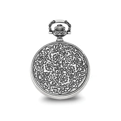 Charles Hubert Antiqued Floral Design Pocket Watch