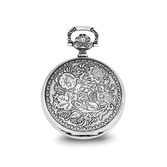 Charles Hubert Antiqued Floral Design Pocket Watch - 2
