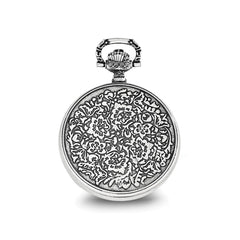 Charles Hubert Antiqued Floral Design Pocket Watch - 2