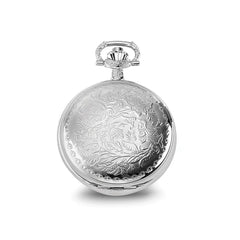 Charles Hubert Chrome-finish Floral Design Pocket Watch