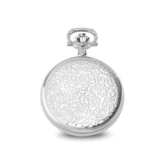 Charles Hubert Chrome-finish Floral Design Pocket Watch