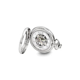 Charles Hubert Chrome-finish Skeleton Case Pocket Watch