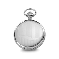 Charles Hubert Stainless Steel Wave Design Pocket Watch