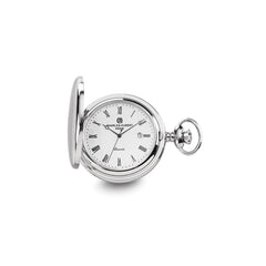 Charles Hubert Stainless Steel Oval Design Pocket Watch