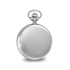 Charles Hubert Stainless Steel Stripe Design Pocket Watch