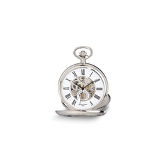 Charles Hubert White Skeleton Dial 53mm Pocket Watch