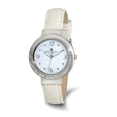 Ladies Charles Hubert Stainless Steel Leather Band 38mm Watch - 2
