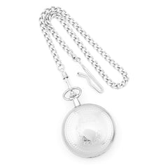 Charles Hubert Chrome-finish White Dial Pocket Watch - 3