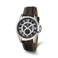 Mens Charles Hubert Stainless Steel Black Dial Watch - 2