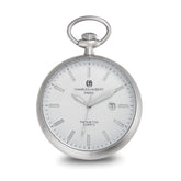Charles Hubert Stainless Steel Open Face Tritium Quartz Pocket Watch