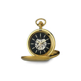 Charles Hubert Stainless Steel IP-plated Double Cover Tritium Pocket Watch
