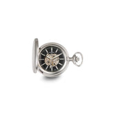 Charles Hubert Stainless Steel Hunter Case Tritium Mechanical Pocket Watch