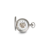 Charles Hubert Stainless Steel Hunter Case Tritium Mechanical Pocket Watch - 2