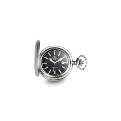Charles Hubert Stainless Steel Hunter Case Tritium Quartz Pocket Watch - 3