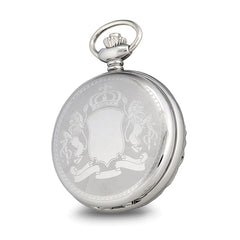 Charles Hubert Stainless Hunter Case w/Lion Crest Pocket Watch