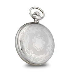 Charles Hubert Stainless Hunter Case w/Shield Skeleton Pocket Watch - 2