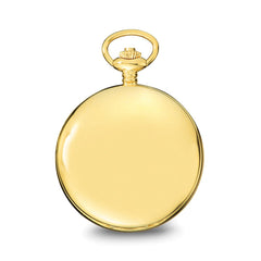 Charles Hubert Gold-finish Open Window Moon Phase Pocket Watch