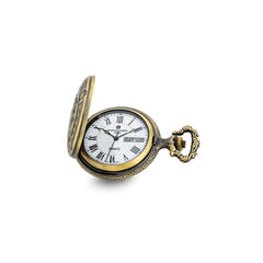 Charles Hubert Antique Gold-finish Train Pocket Watch