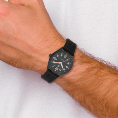 Charles-Hubert Black IP-plated Stainless Steel Black Dial with Date Watch