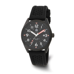 Charles-Hubert Black IP-plated Stainless Steel Black Dial with Date Watch