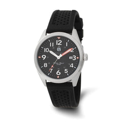 Charles-Hubert Stainless Steel Black Dial with Date Watch