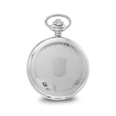 Charles Hubert Stainless Steel White Dial with Date Pocket Watch