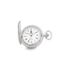 Charles Hubert Chrome-finish White Dial Three Hands Pocket Watch