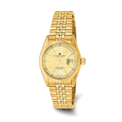 Mens Charles Hubert IP-plated Gold-tone Dial Watch