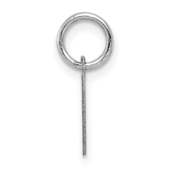 14k White Gold Plain .011 Gauge Engravable Heart Charm - 4