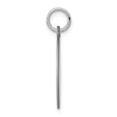 14k White Gold Plain .035 Gauge Round Engravable Disc Charm - 4