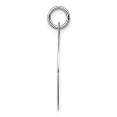 14k White Gold Plain .011 Gauge Round Engravable Disc Charm - 6