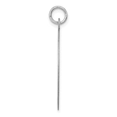 14k White Gold Plain .018 Gauge Round Engravable Disc Charm - 7