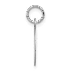 14k White Gold Plain .018 Gauge Round Engravable Disc Charm - 9