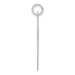 14k White Gold Plain .018 Gauge Engravable Heart Disc Charm