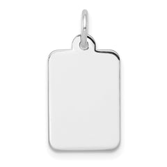 14kw Plain .013 Gauge Rectangular Engravable Disc Charm