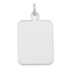 14kw Plain Rectangular .027 Gauge Engravable Disc Charm