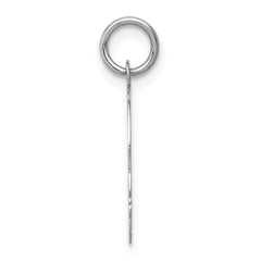 14k White Plain Medium.027 Depth Facing Right Engravable Boy Charm