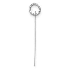 14K White Gold Round Disc Charm - 13
