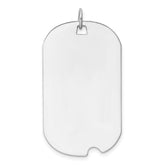 14k White Gold Plain .018 Gauge Engravable Dog Tag w/Notch Disc - 3