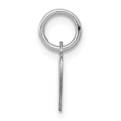 14K White Gold Heart Disc Charm - 25