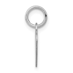 14K White Gold Heart Disc Charm - 26