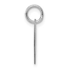 14K White Gold Heart Disc Charm - 3