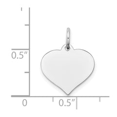 14K White Gold Heart Disc Charm - 3