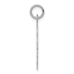 14k White Plain Medium.035 Depth Facing Right Engravable Girl Charm - 2