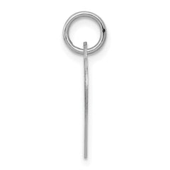 14k White Gold Plain .013 Gauge Engraveable Heart Disc Charm